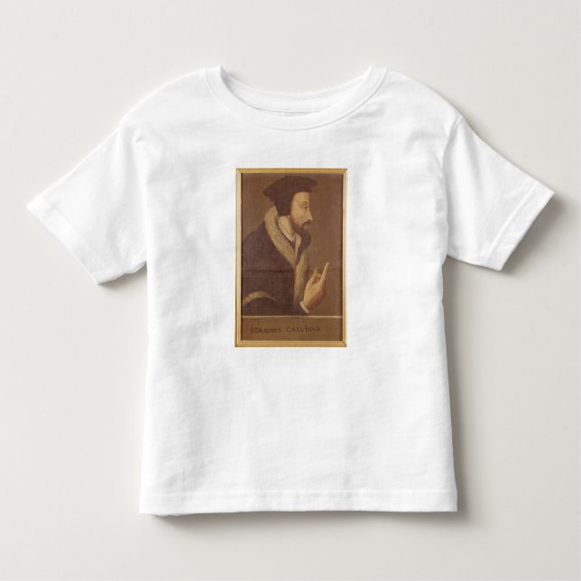 Camiseta De Bebé Retrato de Juan Calvino (Anverso)