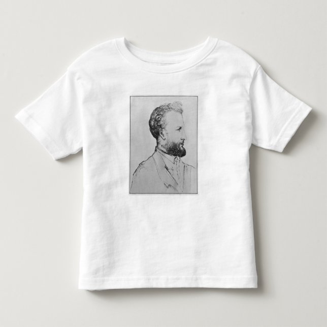 Camiseta De Bebé Retrato de Jules Verne d (Anverso)