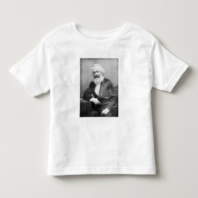 Camiseta De Bebé Retrato de Karl Marx (Anverso)
