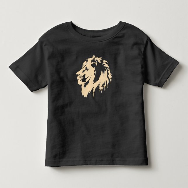 Camiseta De Bebé Retrato de león (arena) (Anverso)