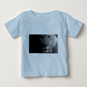 Camiseta De Bebé Retrato de León sobre Liderazgo Motivador en Blanc