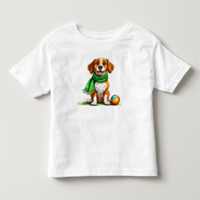 Camiseta De Bebé Retrato de perro lindo (Anverso)