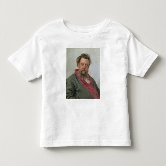 Camiseta De Bebé Retrato de Petrovich modesto Moussorgsky 1881 (Anverso)