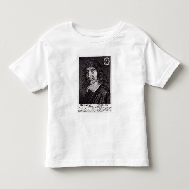Camiseta De Bebé Retrato de Rene Descartes (Anverso)