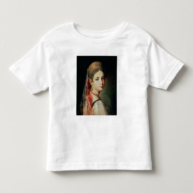 Camiseta De Bebé Retrato de un joven Chica en Sarafan y (Anverso)