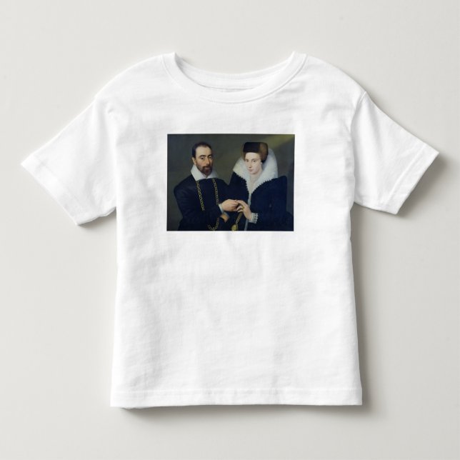 Camiseta De Bebé Retrato de un par (Anverso)