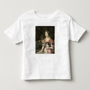 Camiseta De Bebé Retrato de una dama con un vestido rojo y blanco