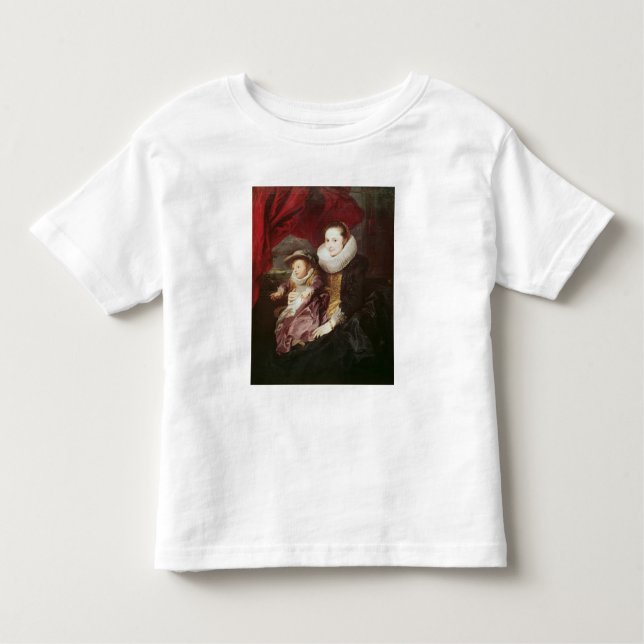 Camiseta De Bebé Retrato de una mujer y un niño (Anverso)