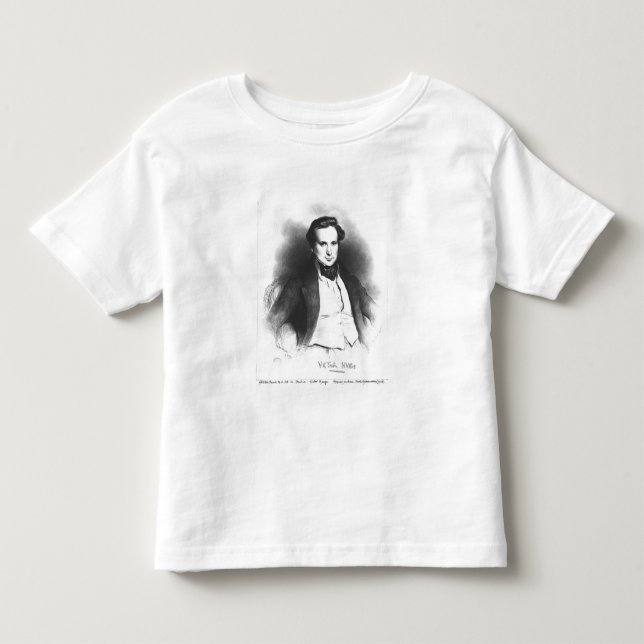 Camiseta De Bebé Retrato de Victor Hugo (Anverso)