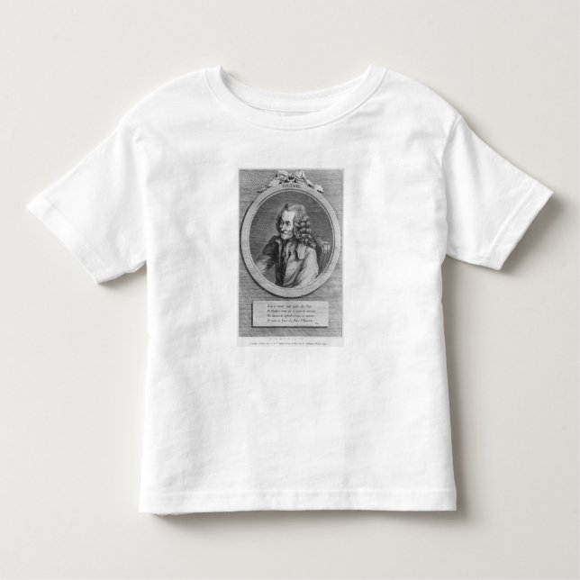 Camiseta De Bebé Retrato de Voltaire, de un dibujo (Anverso)