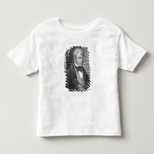 Camiseta De Bebé Retrato de Walter Scott (Anverso)