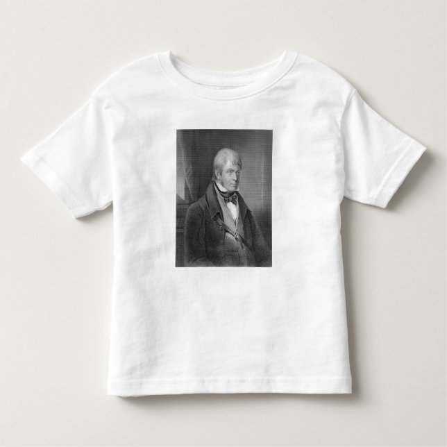 Camiseta De Bebé Retrato de Walter Scott (Anverso)