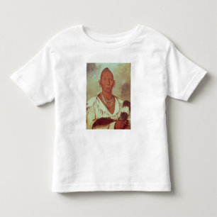 Camiseta De Bebé Retrato del halcón negro, jefe indio