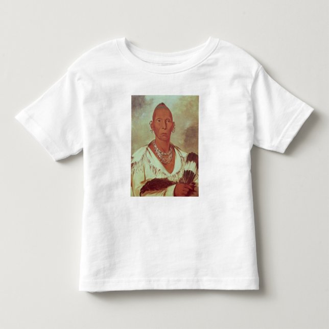 Camiseta De Bebé Retrato del halcón negro, jefe indio (Anverso)