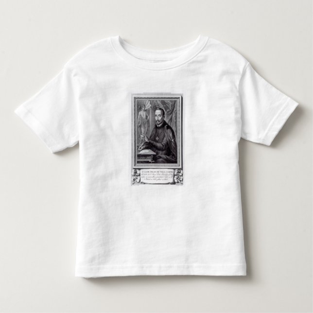 Camiseta De Bebé Retrato del medio galope Felix de Vega Carpio (Anverso)