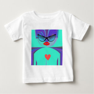Camiseta De Bebé Retrato elegante de la dama: Una obra de arte colo