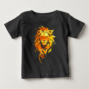 Camiseta De Bebé Retrato majestuoso de León Dorado