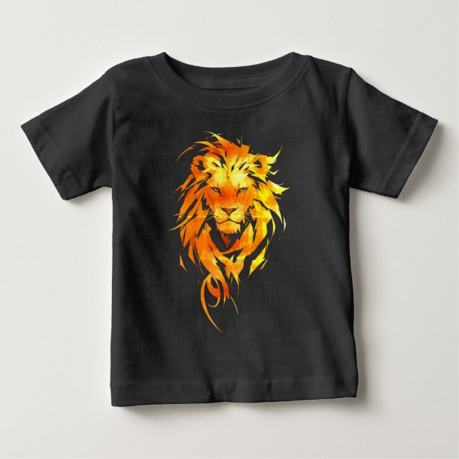 Camiseta De Bebé Retrato majestuoso de León Dorado (Anverso)