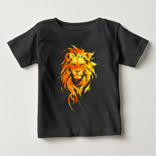 Camiseta De Bebé Retrato Majestuoso León Dorado