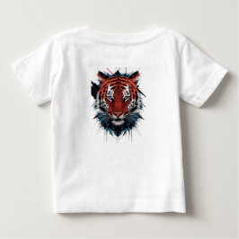Camiseta De Bebé Retrato realista de cachorro de tigre Bebé Fauna s