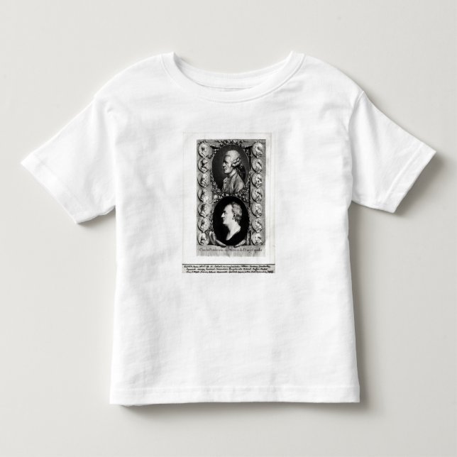 Camiseta De Bebé Retratos de los Encyclopaedists Jean (Anverso)