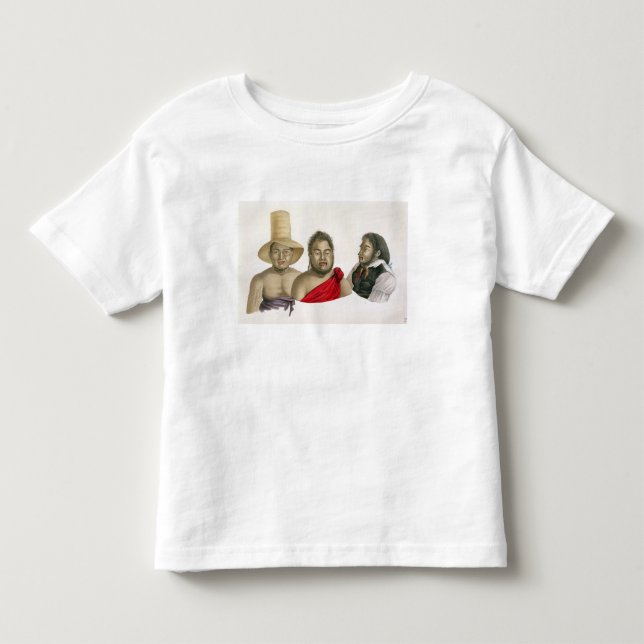 Camiseta De Bebé Retratos de los jefes de las islas de bocadillo, (Anverso)