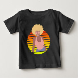 CAMISETA DE BEBÉ RETRO AFRO QUEEN - REINA AFROAMERICANA