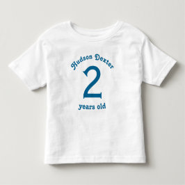 Camiseta De Bebé Retro azul personalizado de dos años