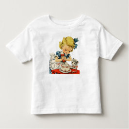 Camiseta De Bebé Retro Birthday Girl Cake Cat Artwork