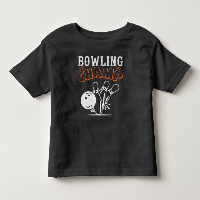 Camiseta De Bebé Retro Bowling Champ Sport Toddler (Anverso)