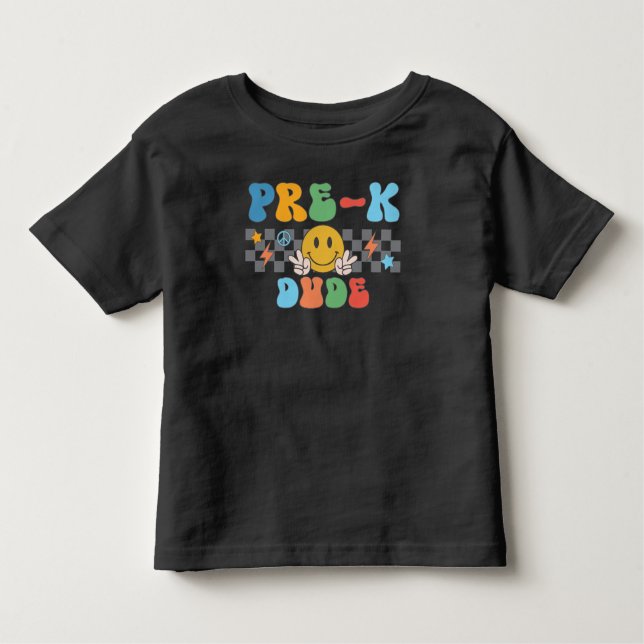 Camiseta De Bebé Retro Boys Pre-K Dude T-Shirt (Anverso)