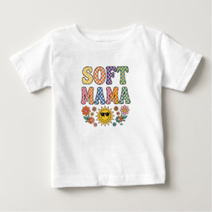 Camiseta De Bebé Retro Colorido Cuadrado Suave Mamá PNG - Vintage 