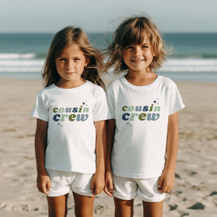 Camiseta De Bebé Retro Cousin Crew   Niños coincidentes