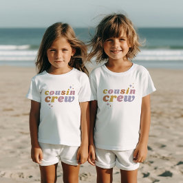 Camiseta De Bebé Retro Cousin Crew | Niños coincidentes