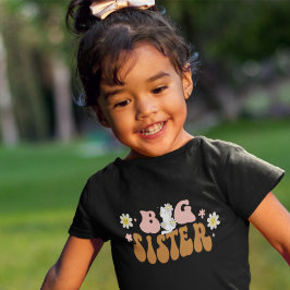 Camiseta De Bebé Retro Daisy Gran Hermana Kitten