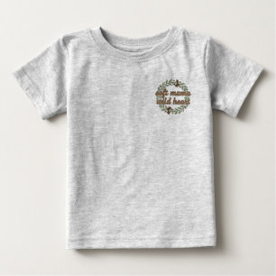 Camiseta De Bebé Retro Floral de Champiñón SVG Estético para Mamá