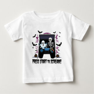 Camiseta De Bebé Rétro Gamer Halloween - Squelette Borne d'arcade