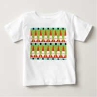 Retro Geométrico Santa Bebé Tutu Bodysuit