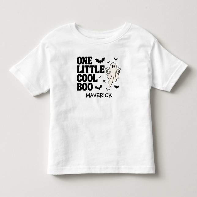 Camiseta De Bebé Retro Ghost One Halloween Niño Cumpleaños 1 (Anverso)
