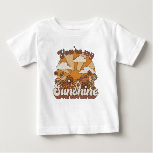 Camiseta De Bebé Retro Groovy   Eres mi Sunshine