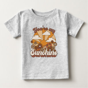 Camiseta De Bebé Retro Groovy Eres mi Sunshine
