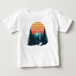 Camiseta De Bebé Retro Hiker Mountain Adventure