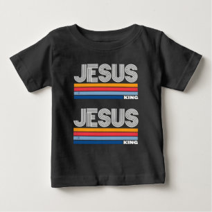 Camiseta De Bebé Retro jesus rey cristiano