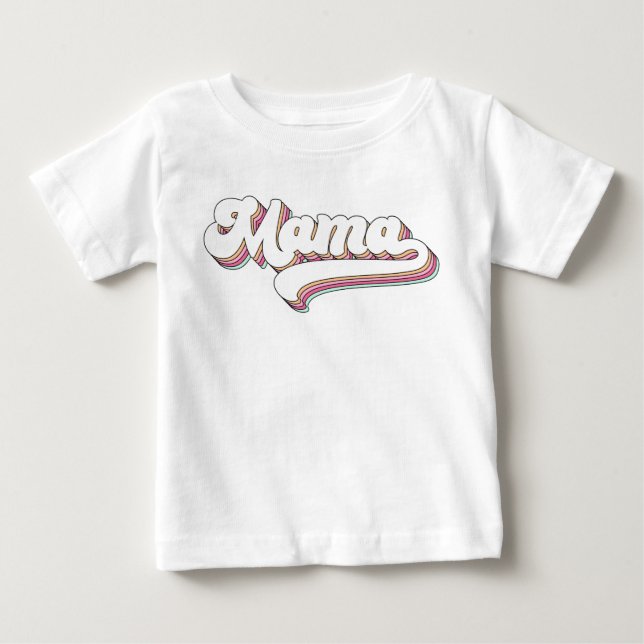 Camiseta De Bebé Retro Mamá (Anverso)