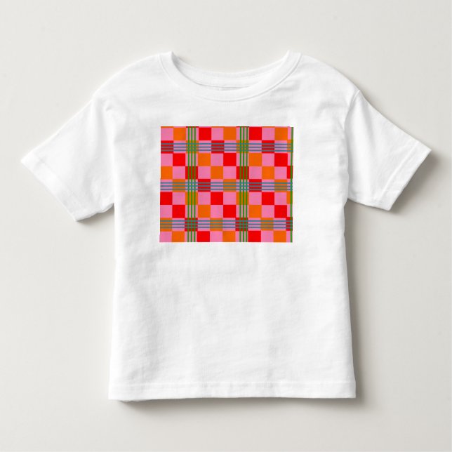 Camiseta De Bebé Retro Plaid  (Anverso)
