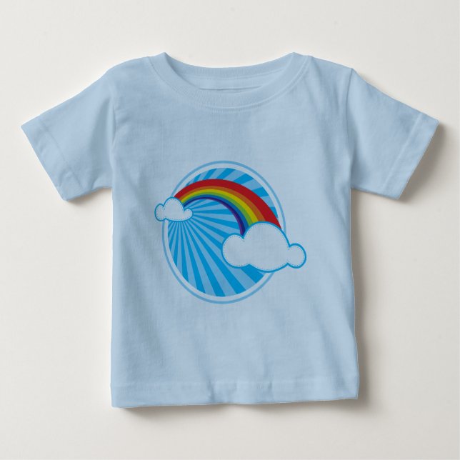 CAMISETA DE BEBÉ RETRO RAINBOW (Anverso)