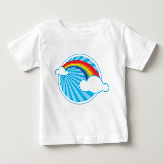 CAMISETA DE BEBÉ RETRO RAINBOW (Anverso)