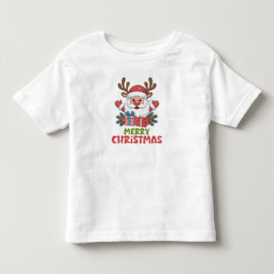 Camiseta De Bebé Retro Santa Feliz Navidad Niños