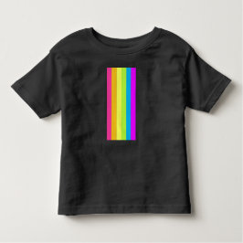 Camiseta De Bebé Retro Stripes a T-Shirt de niño negro y neón múlti