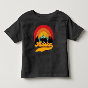 Camiseta De Bebé Retro Sunset Alaska Juneau Bear Mountains Wild AK